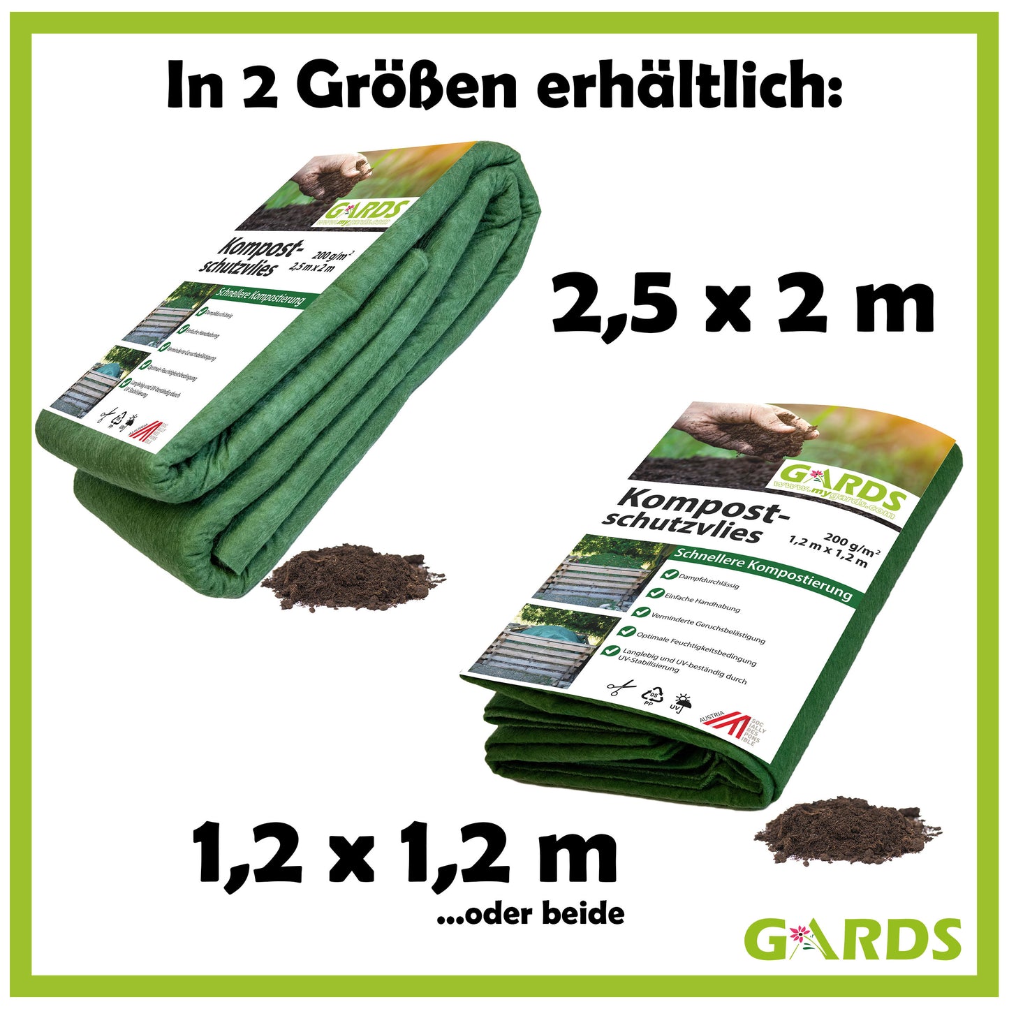 Kompostschutzvlies 2,5x2m 200g/m²