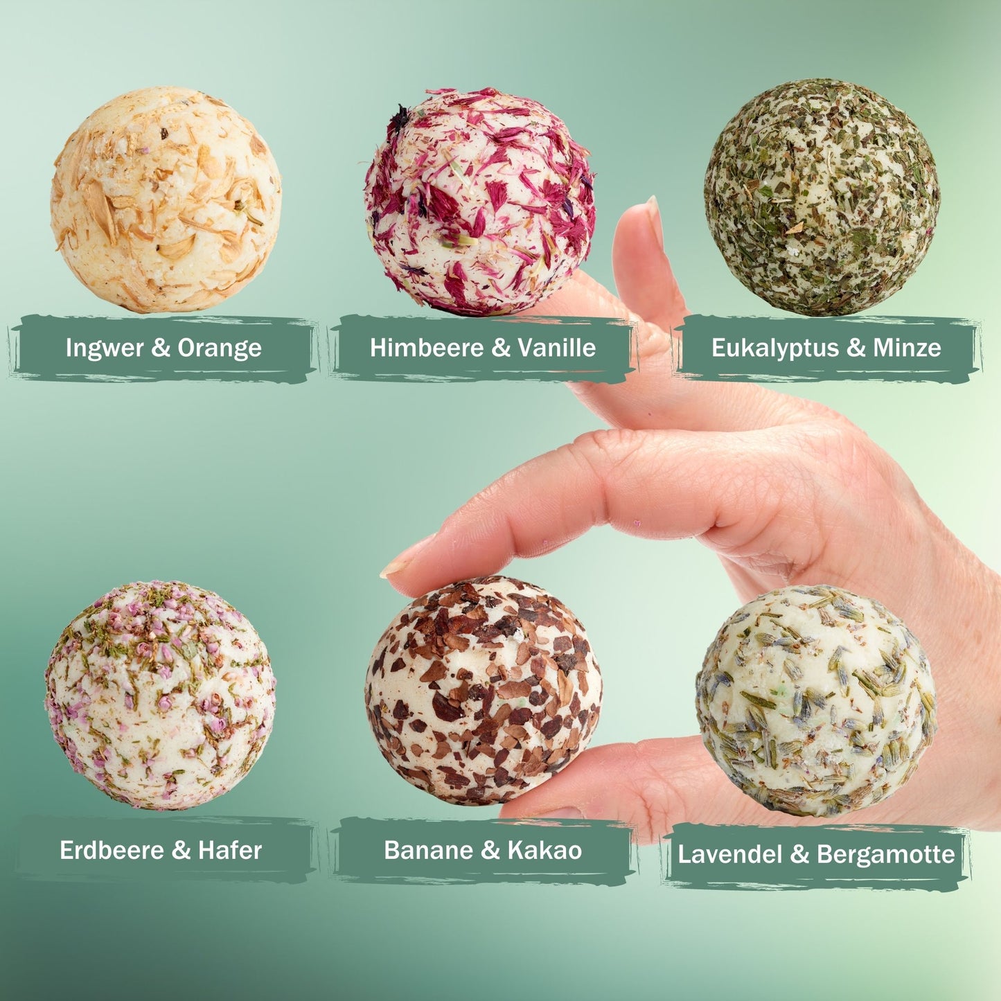 BIO Badebomben mit ätherischen Ölen - Geschenkset