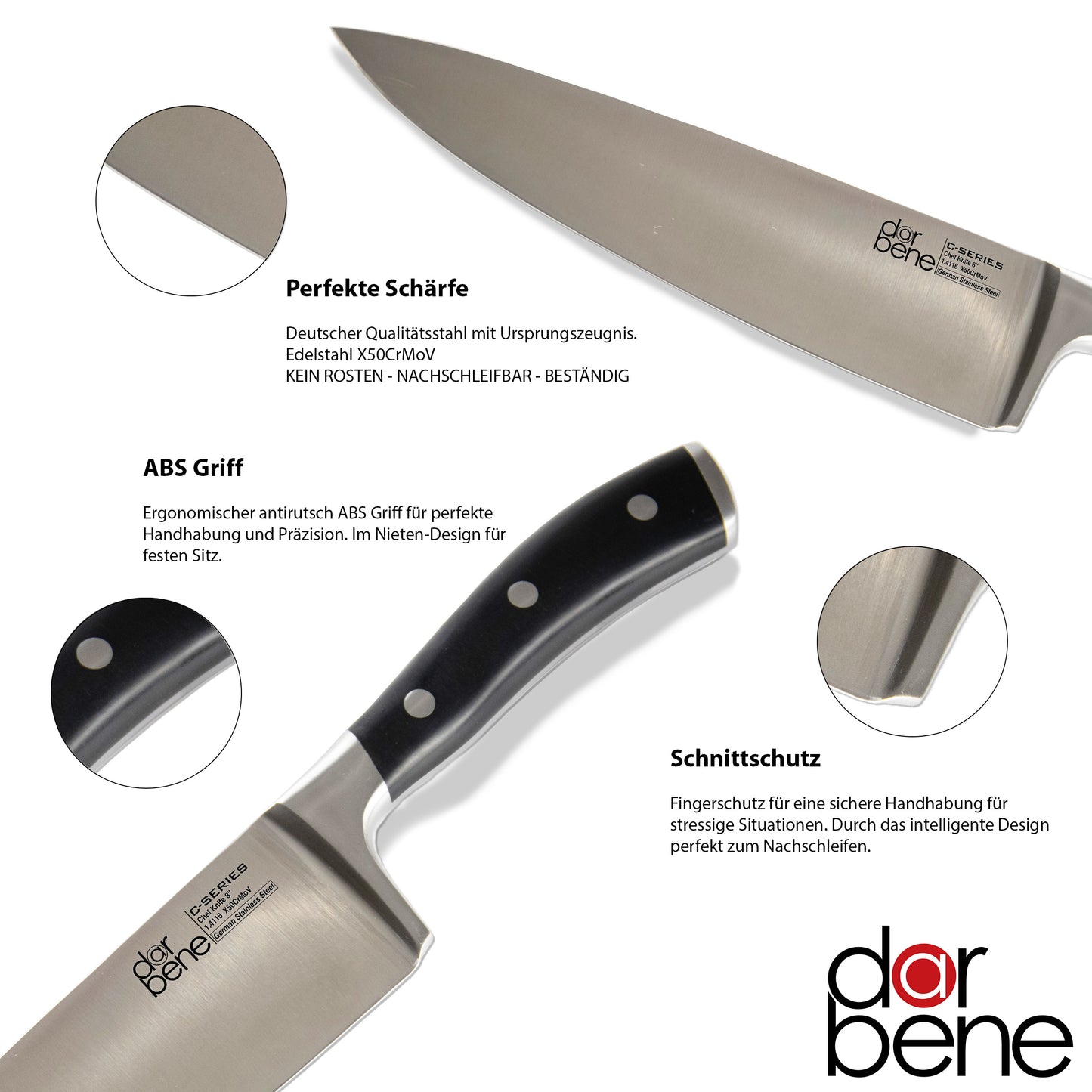 Chefmesser 20cm ABS Griff C-Series