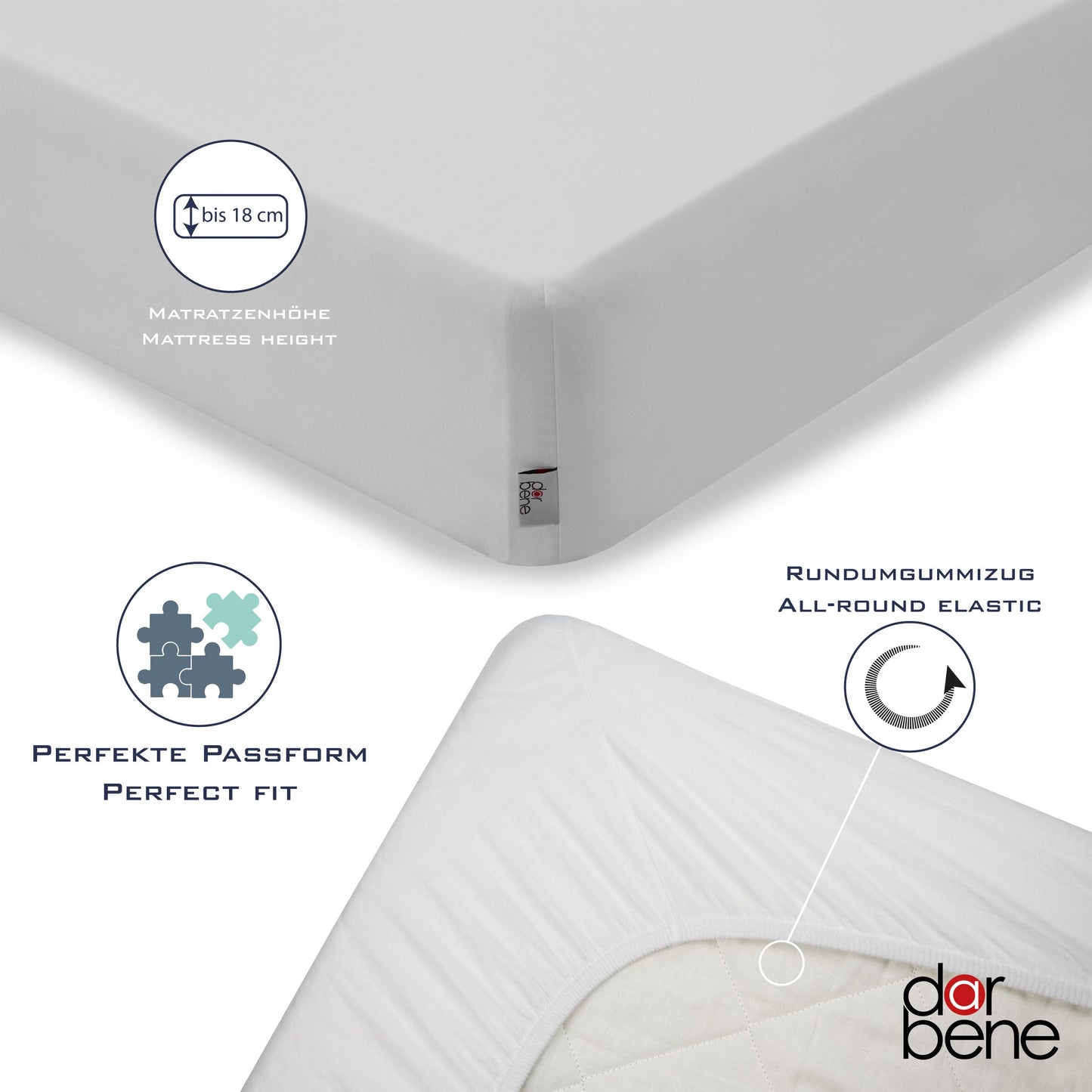 Kinder Spannbettlaken 70x140cm 2er Set Premium
