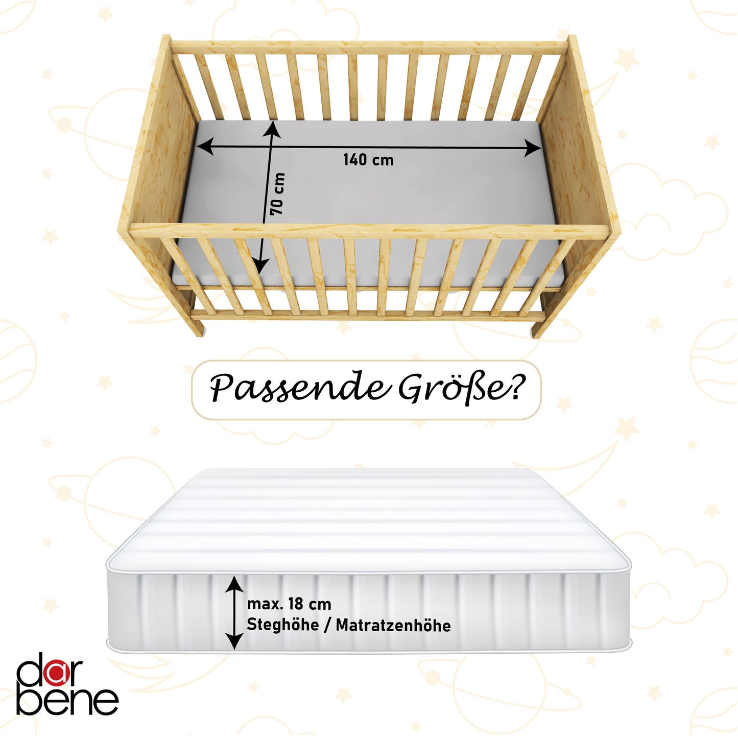 Kinder Spannbettlaken 70x140cm Premium
